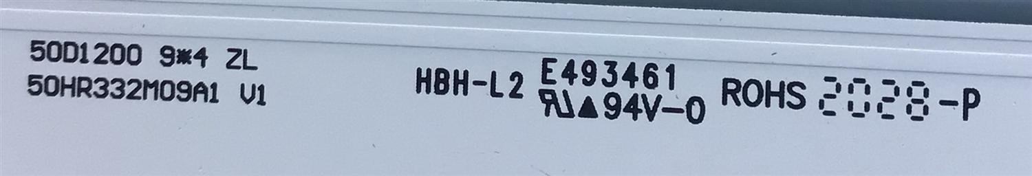 KIT DE LED'S PARA TV RCA / HITACHI (4 PIEZAS) / NUMERO DE PARTE 50HR332M09A1 V1 / 50D1200 / 4C-LB500T-HR5 / D230-002PXD3050901 / LE4RB2R0D / PANEL LVU500CHDX / MODELOS RTRU5027-D-US / C50L7 - Imagen 2